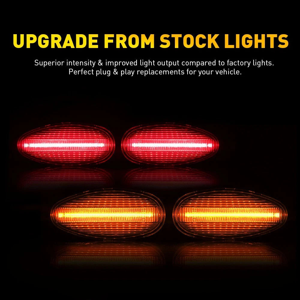 4pc LED Side Marker Lights for Chevy Silverado (2001–2014)