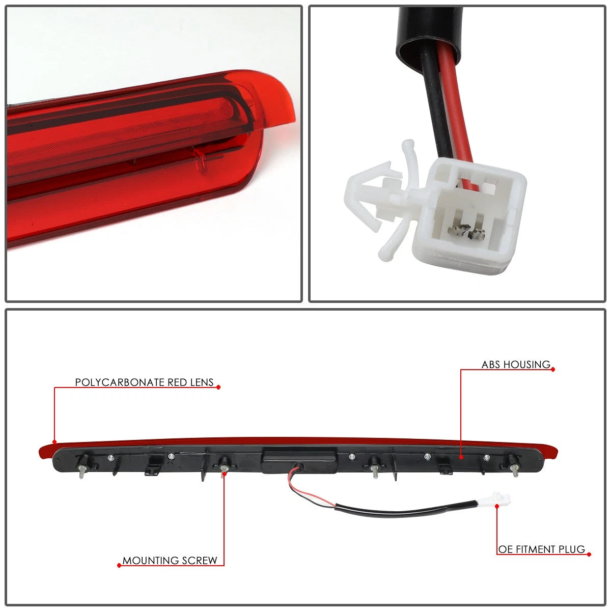 Full LED Third Brake Light for Scion TC (2005–2010) - Red Housing