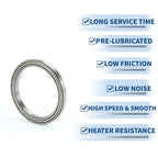 6816ZZ Deep Groove Ball Bearing for Scooter Skateboard Wheel (80x100x10mm)