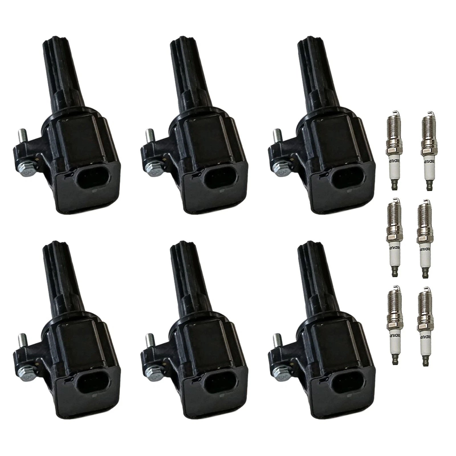 Set of 6 Ignition Coils & Spark Plugs for Chevy Trailblazer (2002–2009)