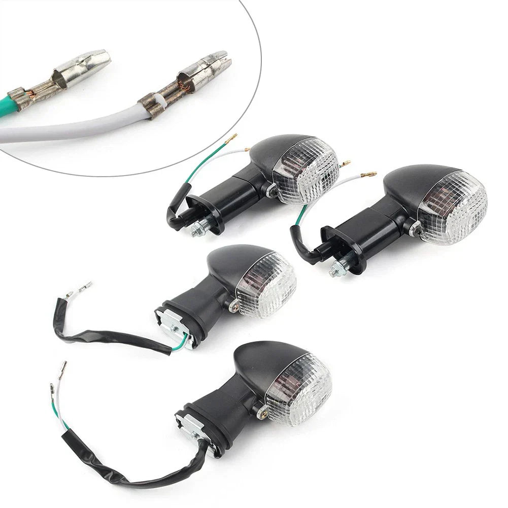 Clear Front Rear Turn Signal Lights for Kawasaki Ninja ZX12R ZX9R ZX7R (2000-2006)