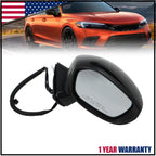 Power Adjust Black Mirror Right Passenger Side for Honda Civic (2022–2023)