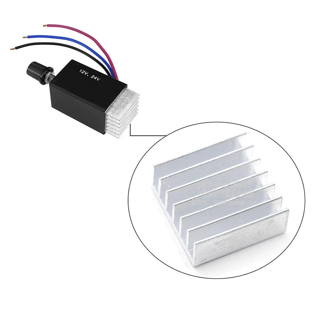 DC Motor Controller with Metal Heatsink for Compact Size Vehicles