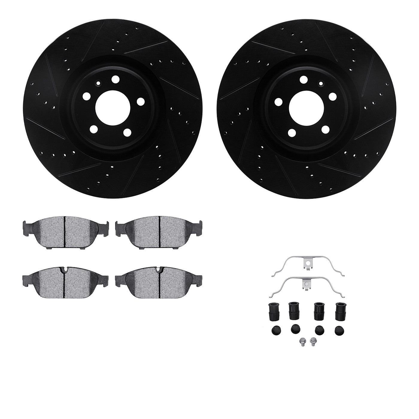 2X Brake Disc and Pad Kit for Audi A6