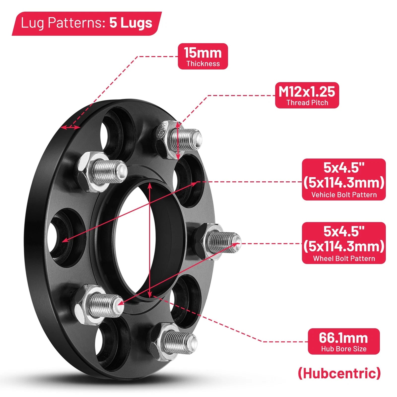 Hubcentric Wheel Spacers for Nissan 200SX 350Z 370Z (2019–2019)