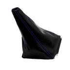 Manual Shift Boot for Jeep Wrangler (2003–2006) Carbon Fiber Blue Stitch
