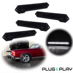 Set of 4 Smoked LED Side Marker Lights for Chevrolet Monte Carlo (1970–1972)