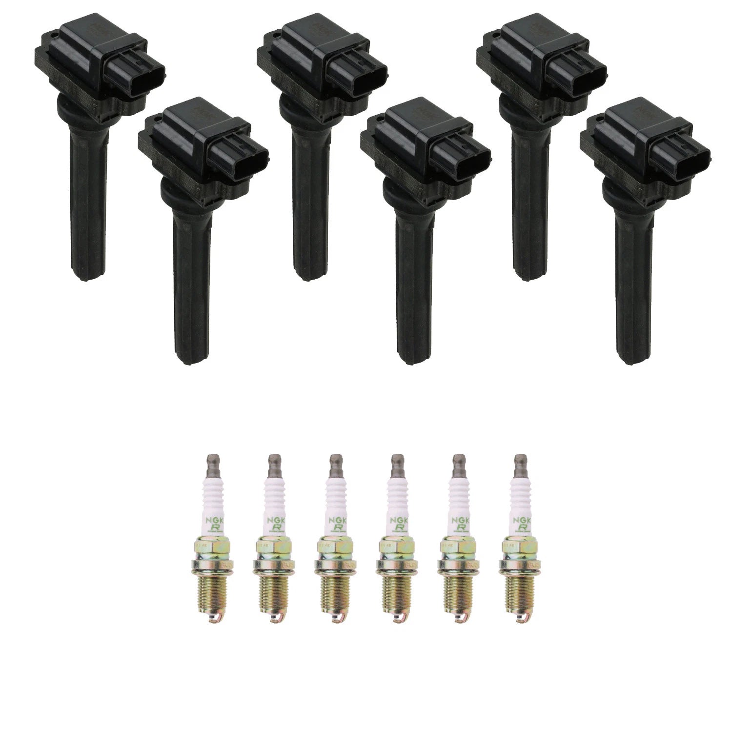 NGK 6 Ignition Coils & Nickel Spark Plugs Kit for Grand Vitara Tracker XL-7 (2001–2008)