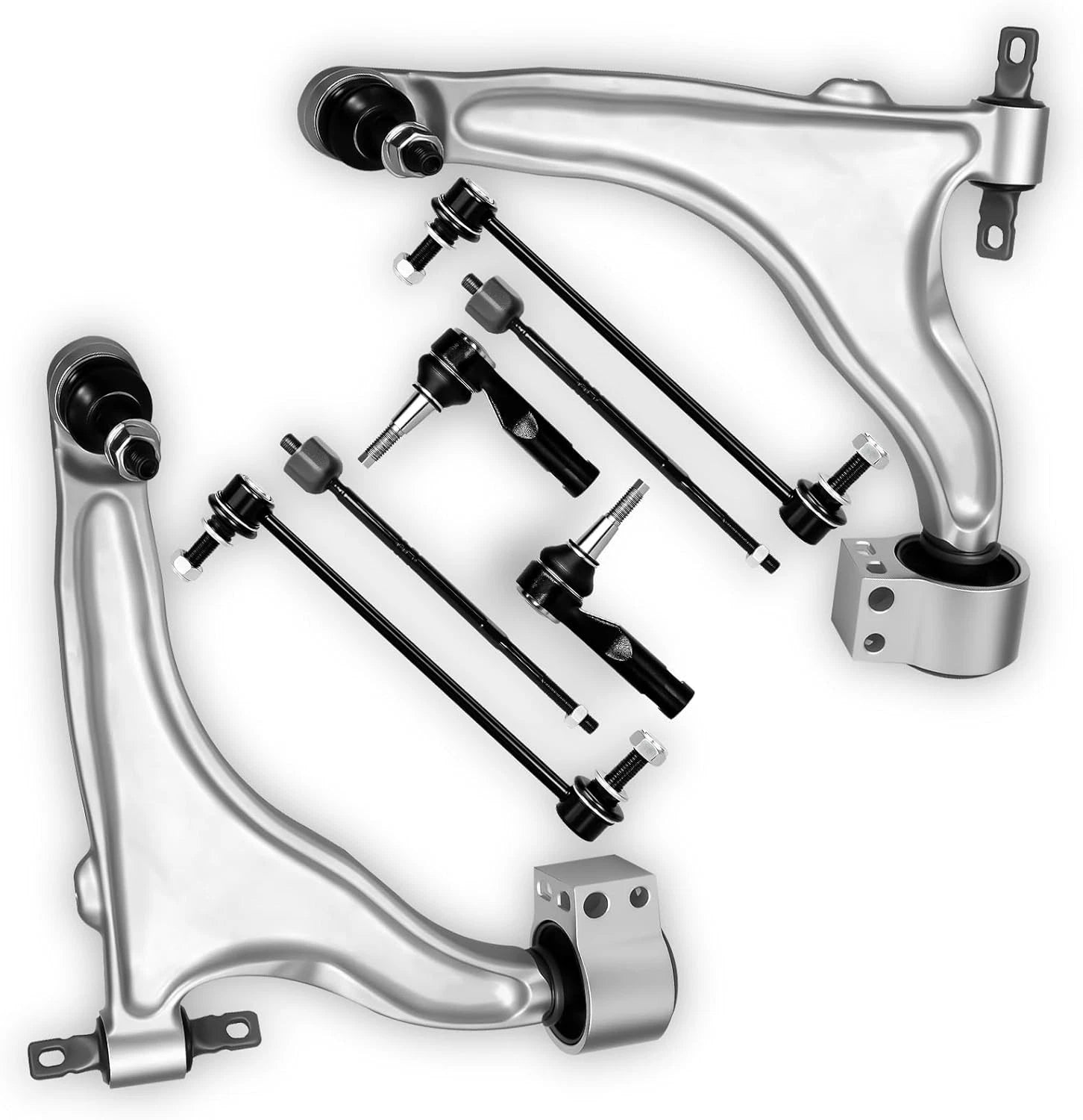 Set of 8 Control Arm Ball Joint Tie Rod Sway Bar Link for Cadillac SRX (2010–2016)