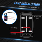 Rocker Switch with Blue LED for Car Truck Boat UTV ATV RZR Maverick
