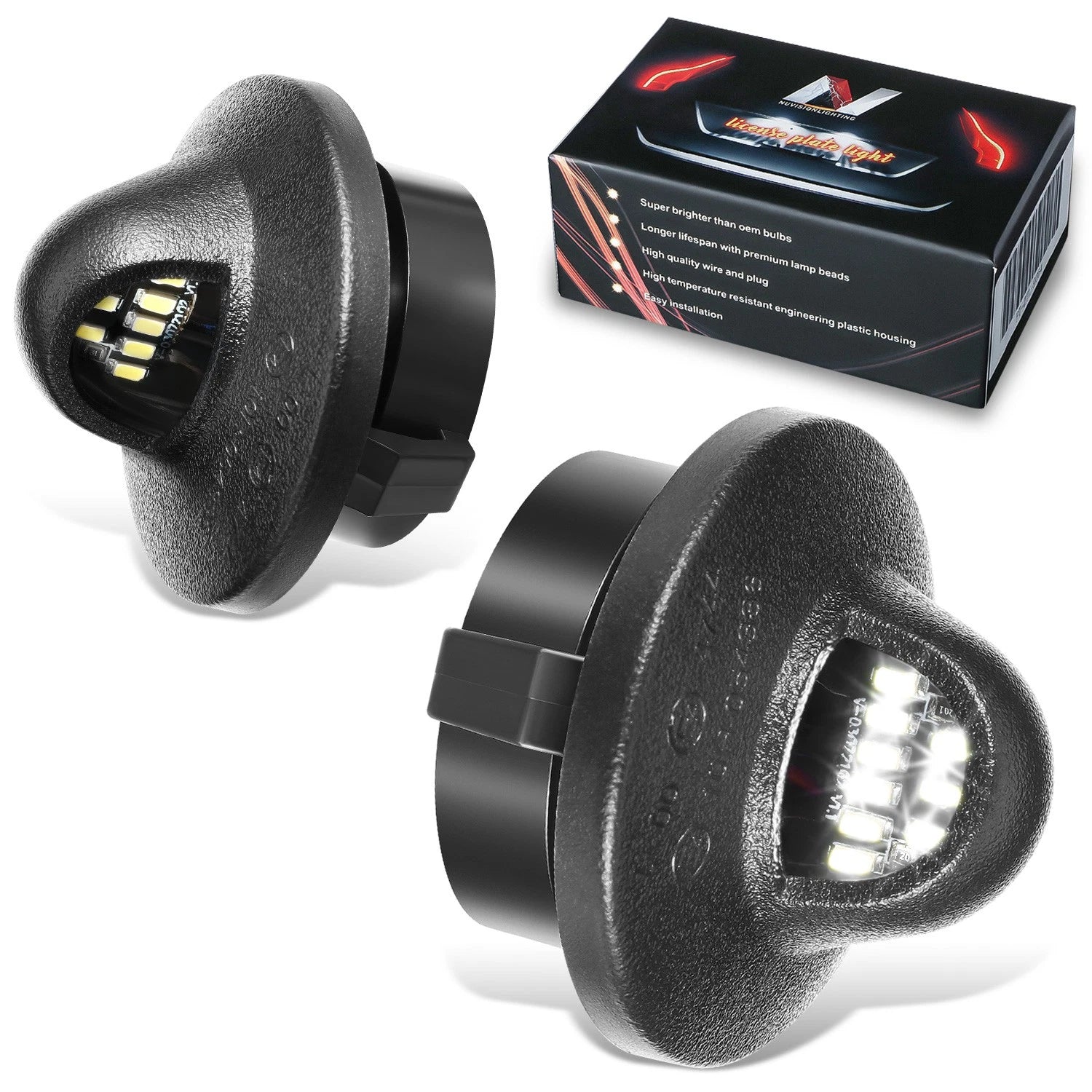 LED License Plate Lights for Ford Bronco Explorer F-150 Ranger (1989–2016)