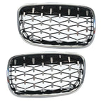 2 x Kidney Radiator Grille for BMW X5 E70, X6 E71, E72 Hybrid (2007-2013)