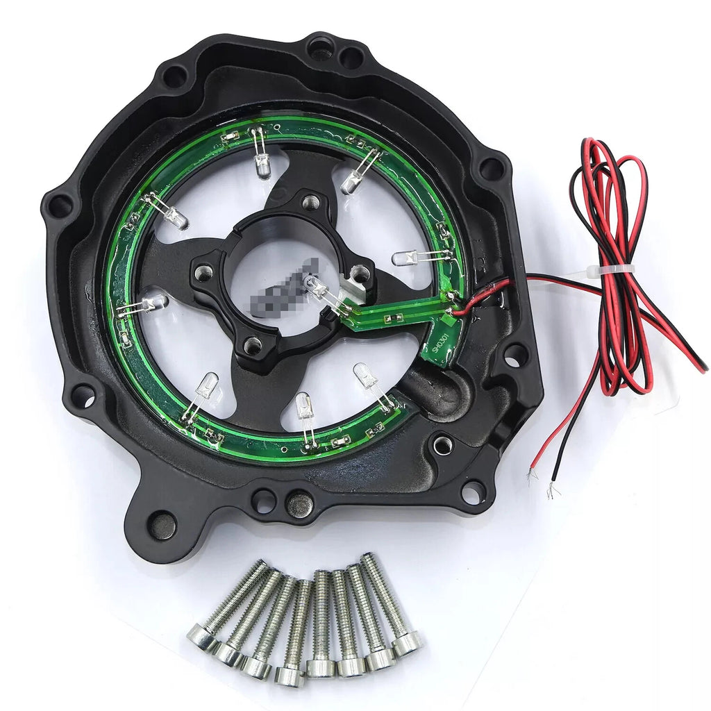Black w/ Blue LED Engine Stator Cover for Honda CBR1000RR (2004–2007) & CB1000RA (2008–2024)