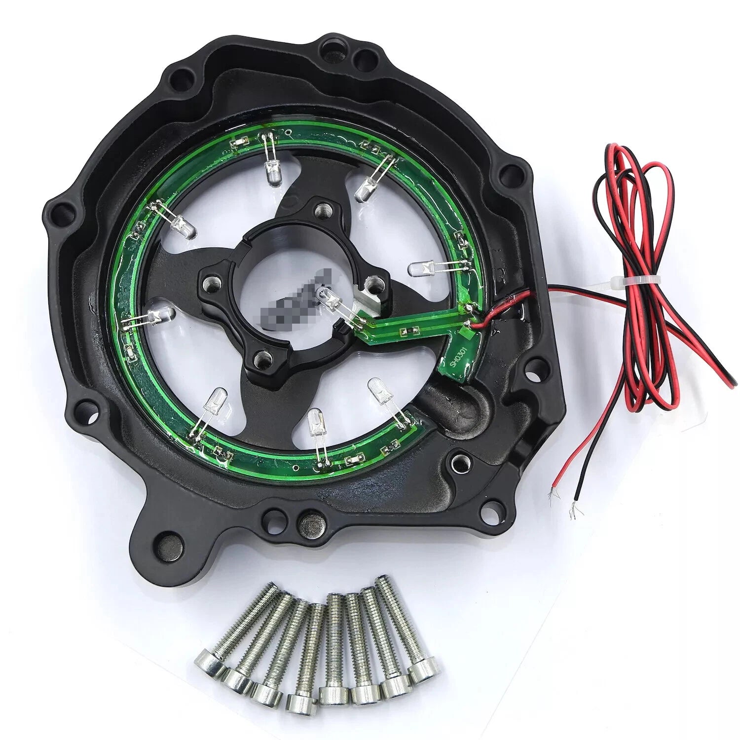 Black w/ Blue LED Engine Stator Cover for Honda CBR1000RR (2004–2007) & CB1000RA (2008–2024)