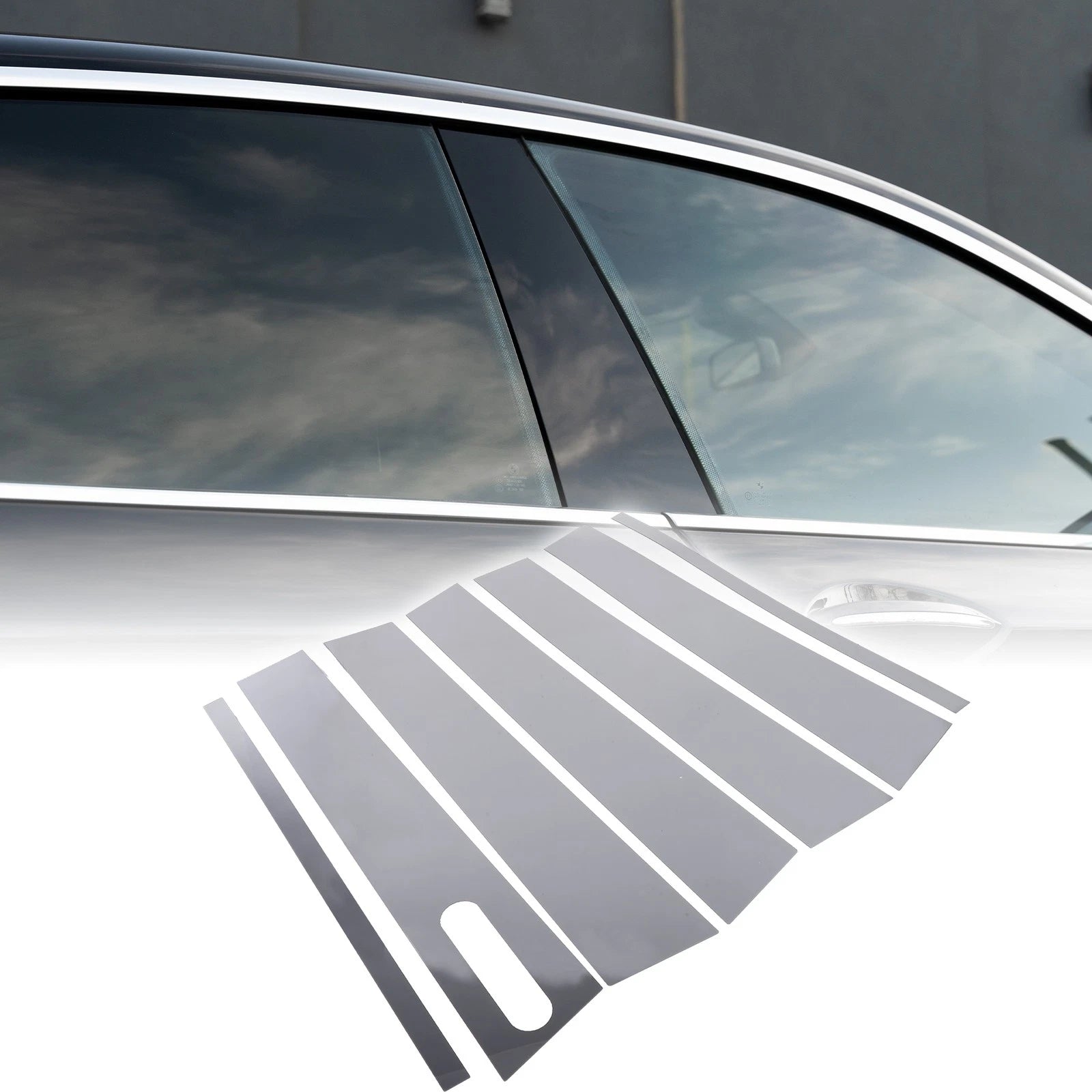 7pcs Window Trim Cover for Ford Explorer (2002–2010) Chrome Silver Tone