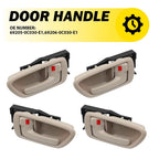 Interior Door Handle Set for Toyota Sequoia Tundra (2001–2007) Beige