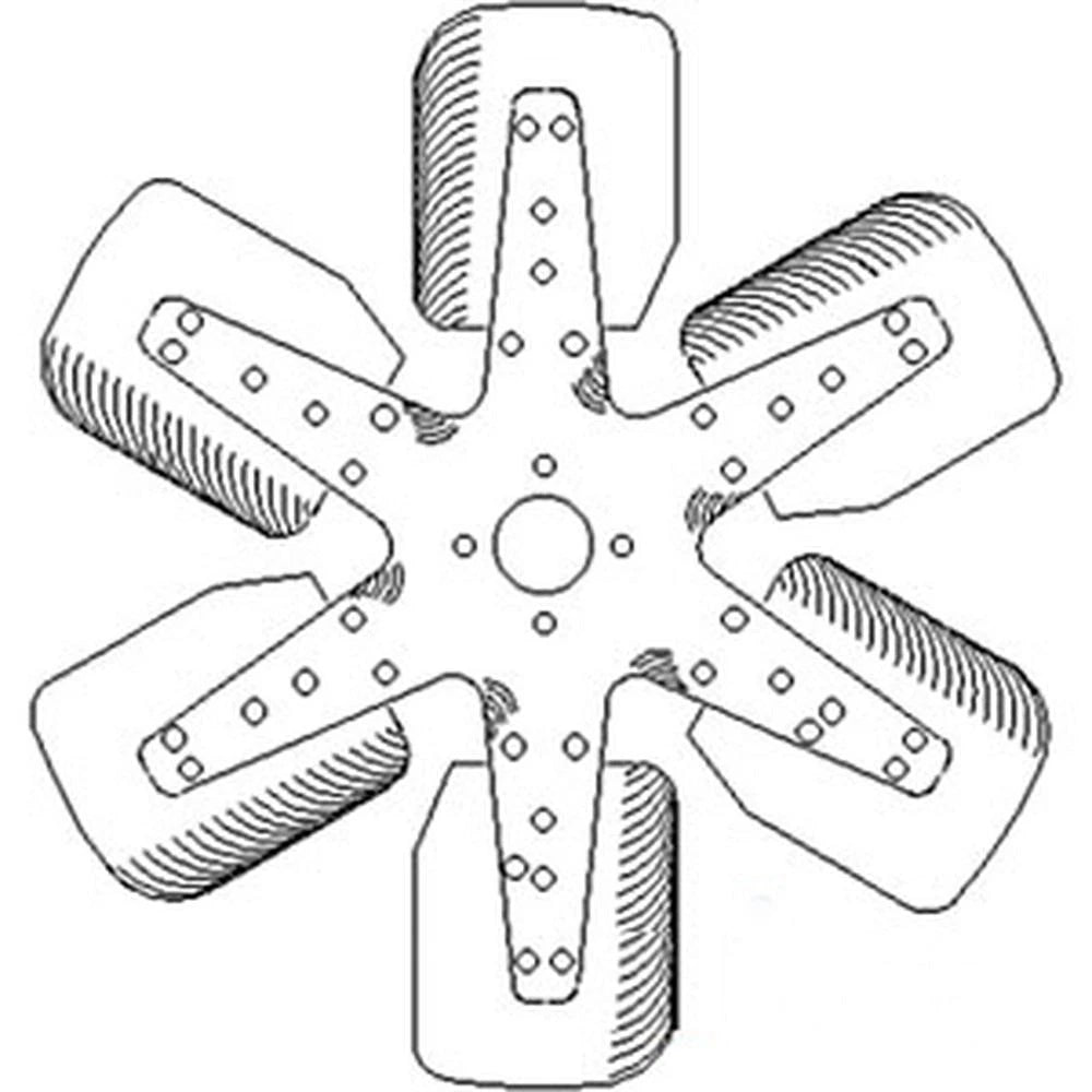 6 Blade Fan for Case-IH Tractor 770 870 A284 A301D (A173030)
