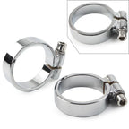 Chrome Exhaust Port Clamps for Harley XL Ironhead Sportster 1000 (1957-1985)