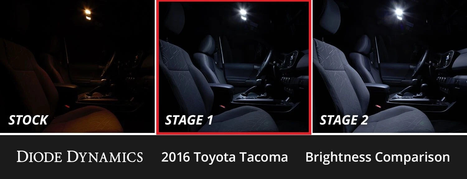 Stage 1 Interior LED Kit Cool White for Toyota Tacoma (2016–2023)
