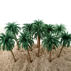 10pcs Miniature Coconut Palm Trees for Landscape Garden Park Railway