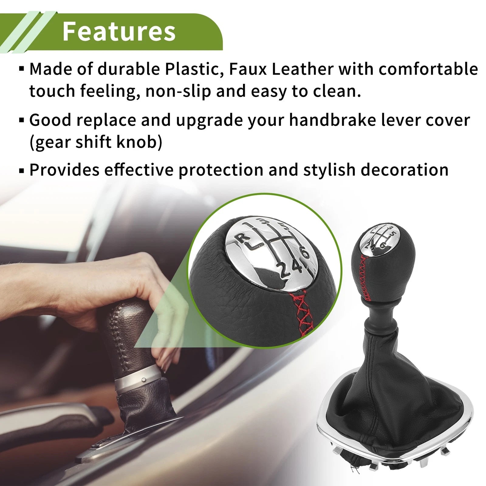 6 Speed Gear Shifter Knob with Cover for Fiat Talento (2016–2023)