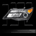 Driver Left Projector Headlight for Acura MDX (2007–2009) - Black Housing, Amber Corner