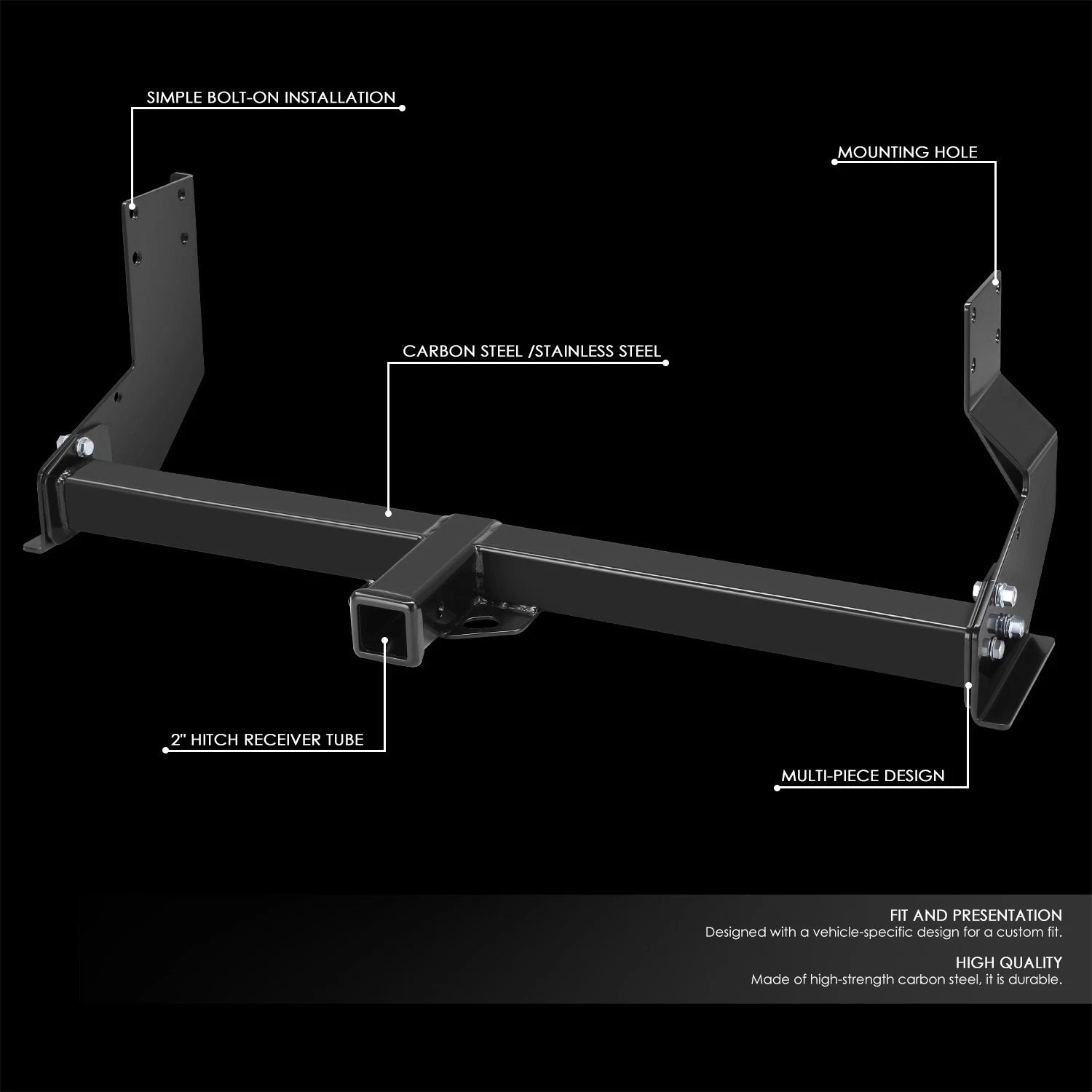 Class III Hitch Receiver for Mercedes-Benz Freightliner Dodge (2007–2026)
