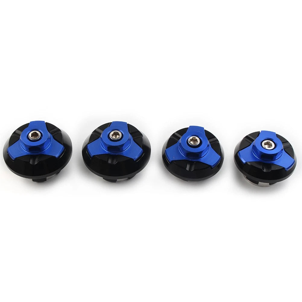 Frame Hole Cap Cover Plug Set of 2 for Kawasaki Ninja 250 250R ZX250 ZX300R Blue