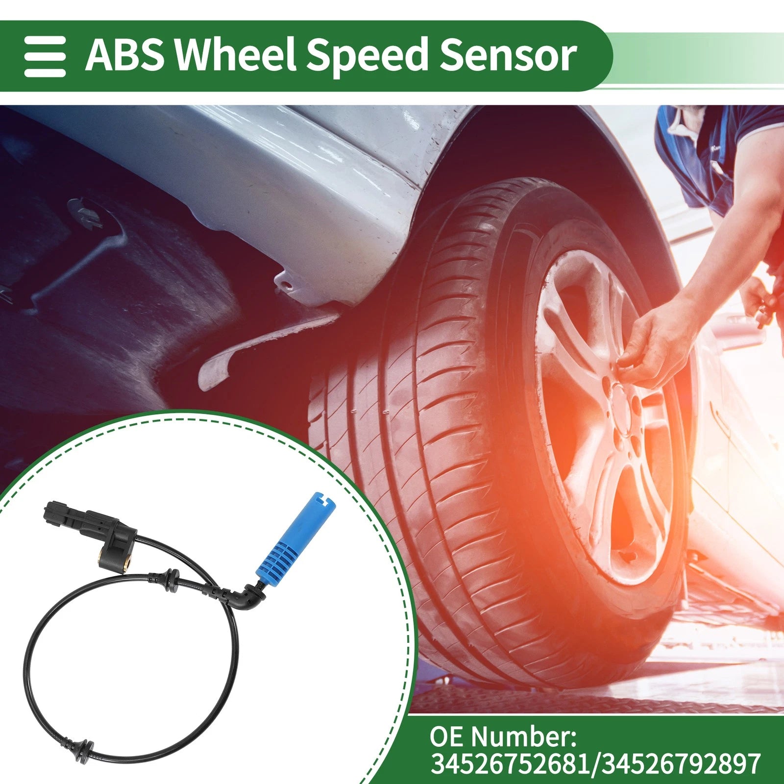 ABS Wheel Speed Sensor for BMW 325i (2002–2005) No. 34526752681/34526792897