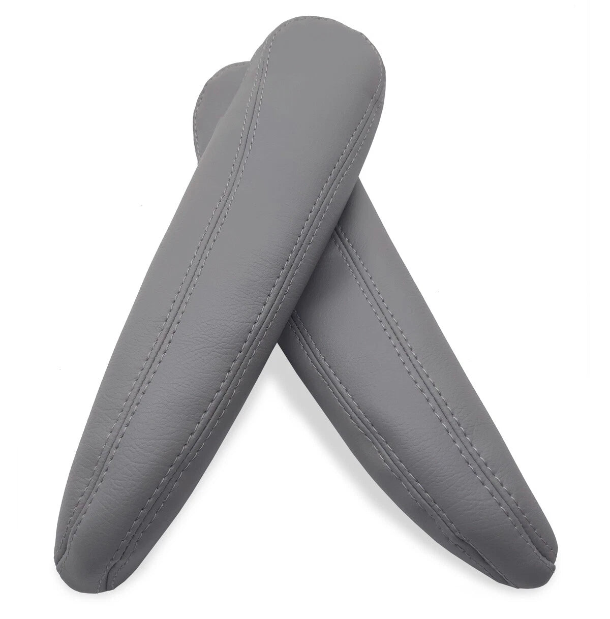 Seat Armrest Cover Skin for Chrysler Pacifica (2017–2020) Gray PVC Leather