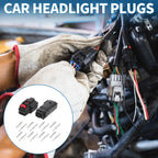 8 Pin Car Headlight Plugs Set for Buick Chevy  Aluminum Alloy Black Beige
