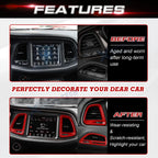 Glossy Red Center Console Air Vent Outlet Trim for Dodge Challenger (2015-up)