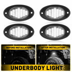 4X White LED Rock Lights for Jeep (Offroad Truck UTV ATV Boat)