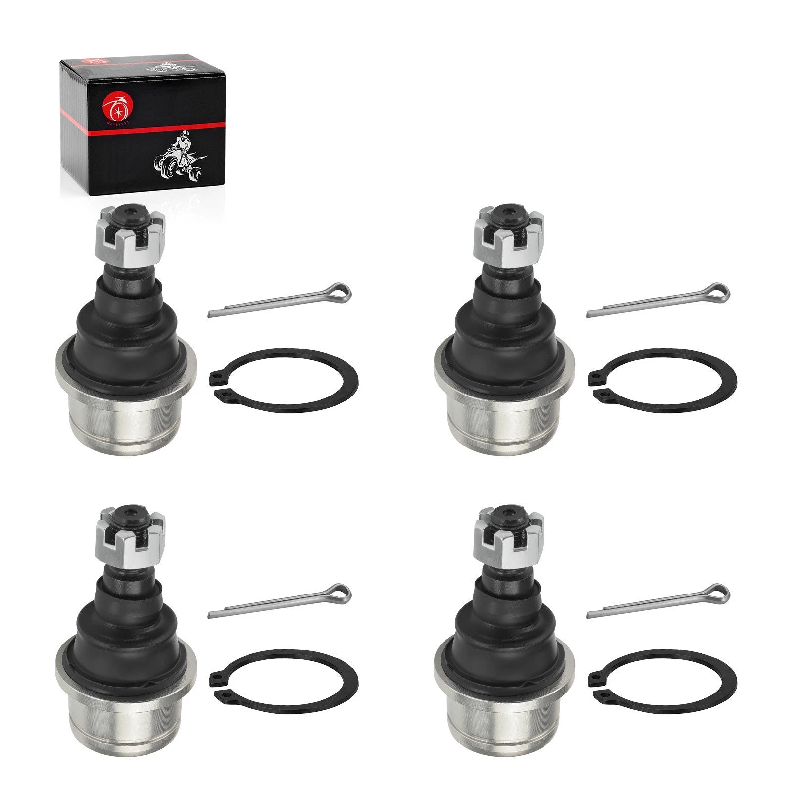 Set of 4 Upper & Lower Ball Joints for Honda Foreman 450 ES TRX450 (1998–2004)