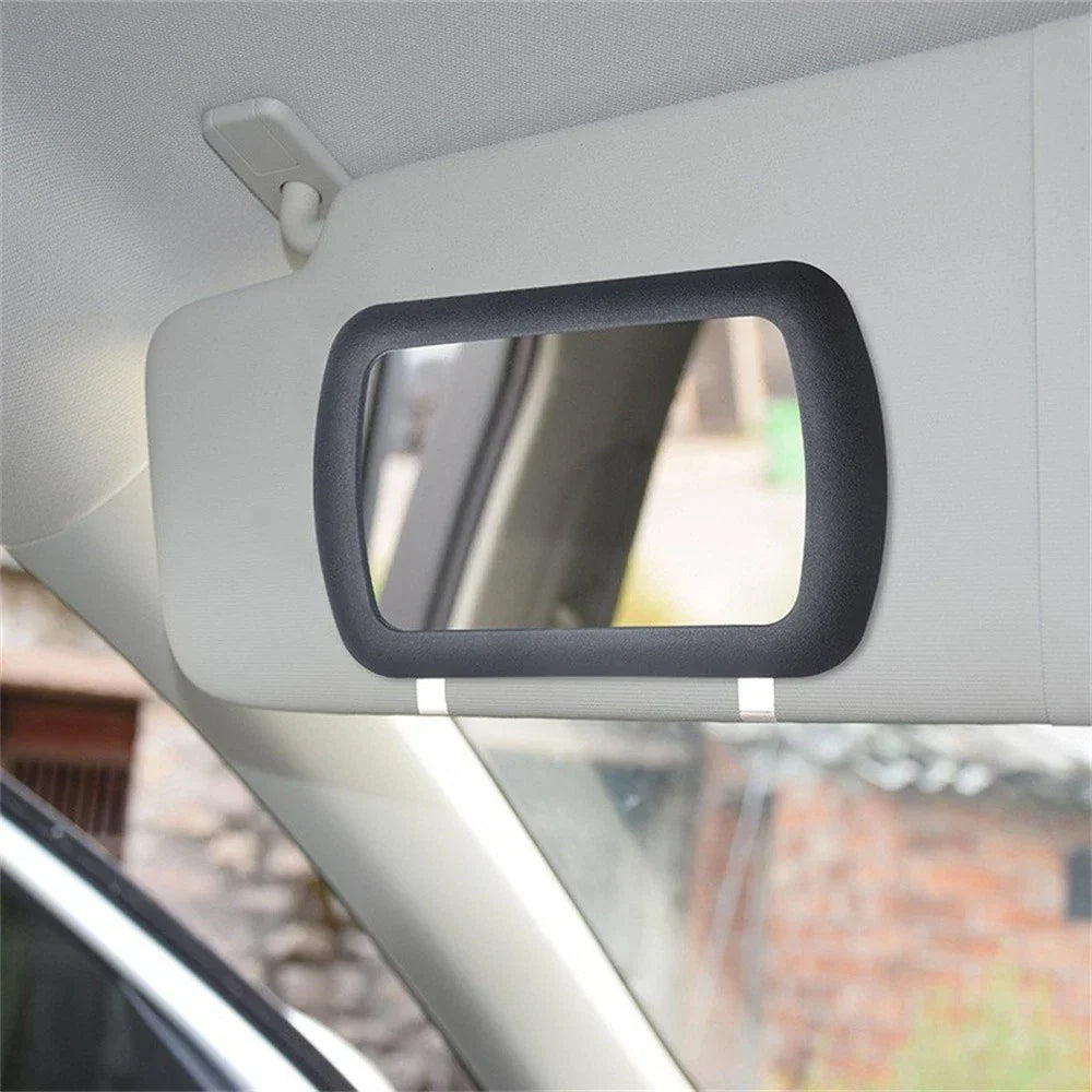 Black Clip-on Sun Visor Vanity Mirror for Car - Cosmetic Mirror x1