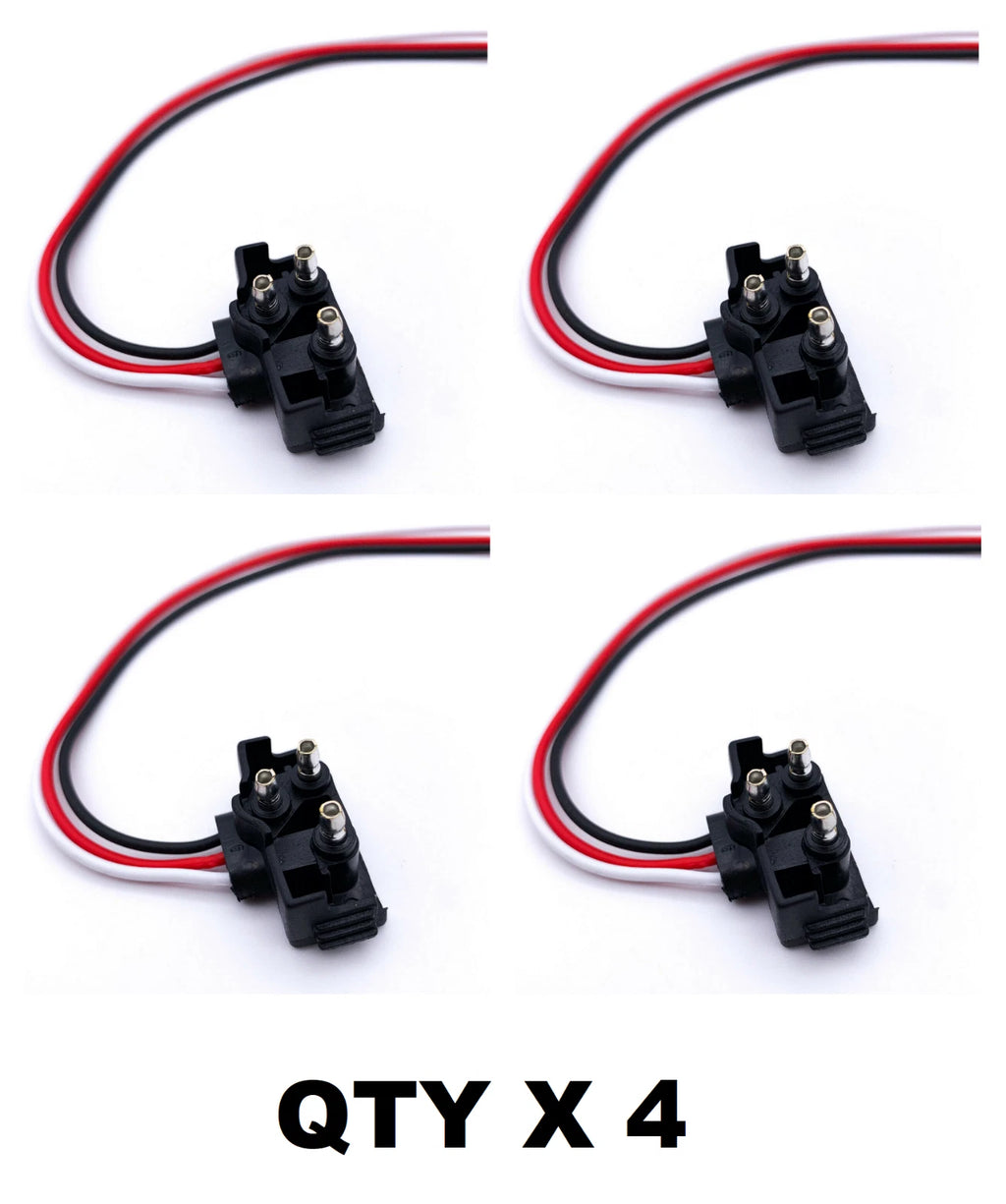 3 Prong Pigtail Wire Replacement Right Angle Plug for Truck Trailer Lights (—)