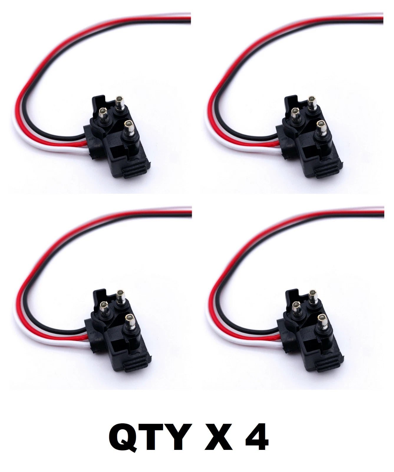 3 Prong Pigtail Wire Replacement Right Angle Plug for Truck Trailer Lights (—)