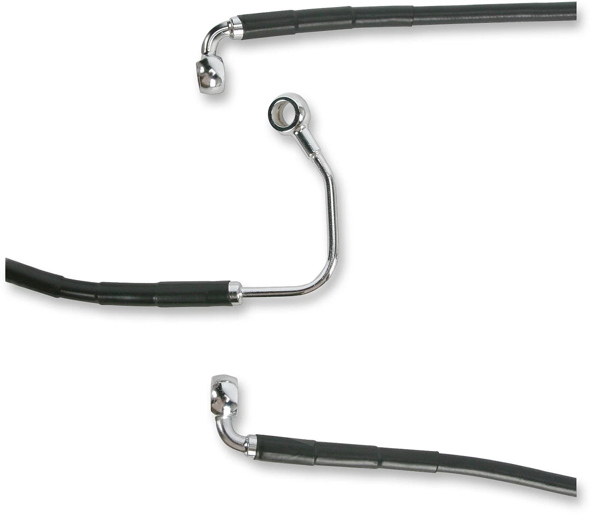 Brake Line for Harley-Davidson (Lower/Mid, ABS, Black) (Part No. 691183-BLK)