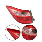 Pair of Outer Rear Tail Lights for Toyota Corolla Sedan (2017–2019) Red/Pink