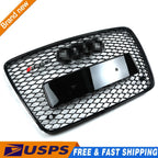 Front Bumper Radiator Vent Mesh Grille for Audi Q7 (2005–2015) Gloss Black