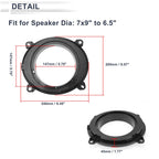 Set of 2 Speaker Spacer Rings for Toyota 7x9" to 6.5"