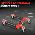 Set of 2 Hydraulic Wheel Repair Dolly Jacks 10.2"-22.4" 1250lbs