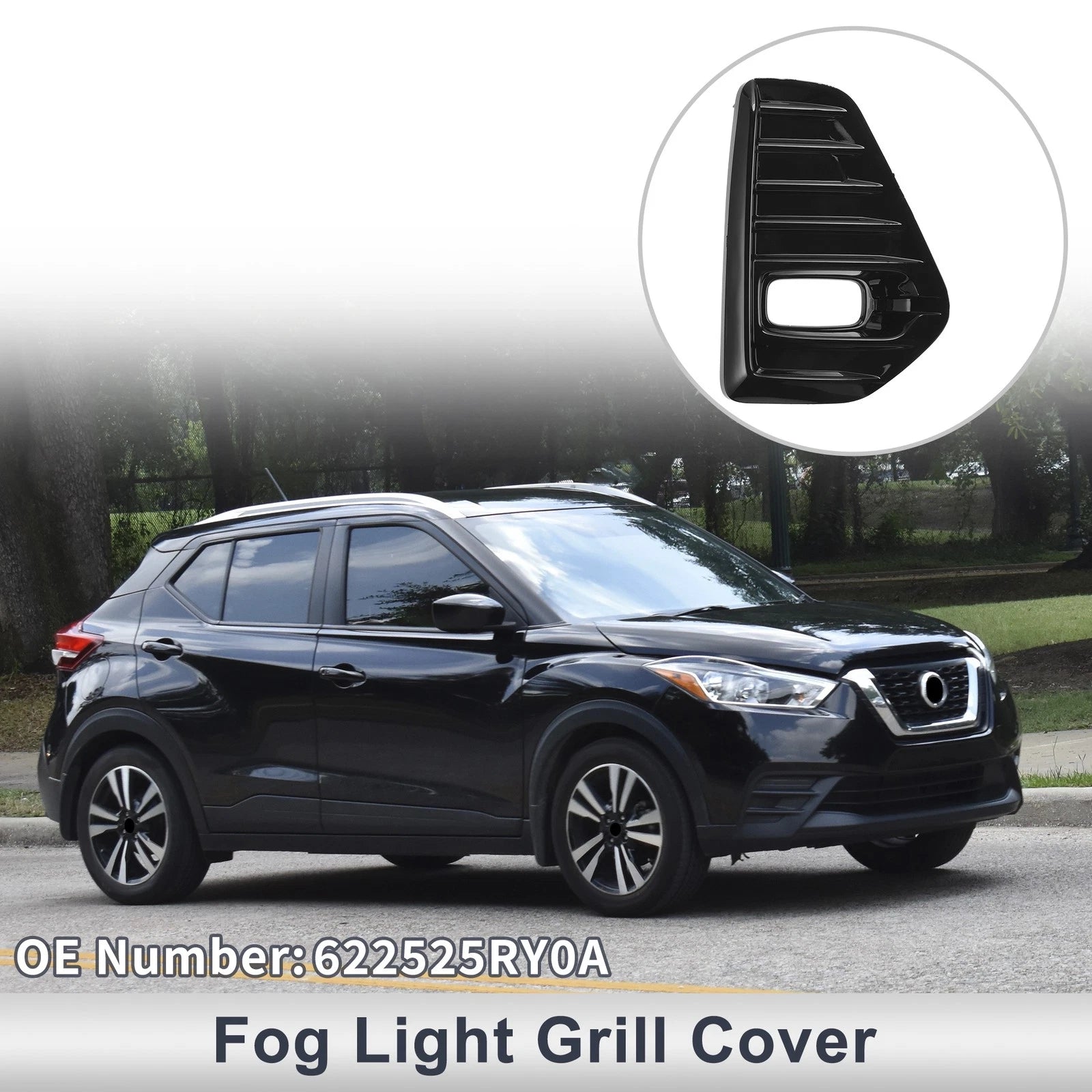 1 Pc Fog Light Grill for Nissan Kicks (2021–2023) No. 622525RY0A