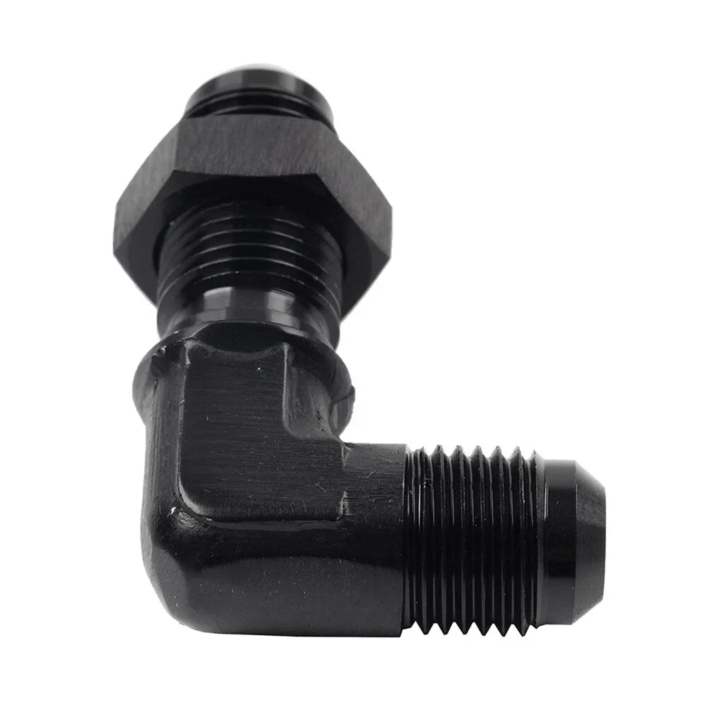 10AN Male to Male Flare 90�� Union Bulkhead Adapter Fitting for Car