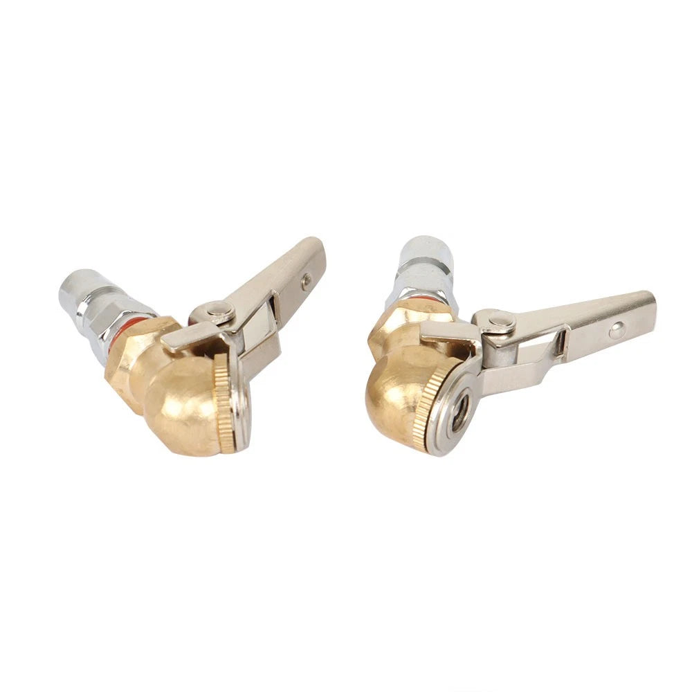 2Pcs Tire Chuck with Valve Stem Lock for Universal Use