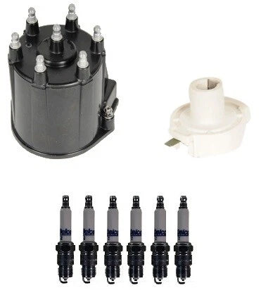 Distributor Rotor Cap & Spark Plugs Kit for GMC S15 Jimmy (1992–1993)