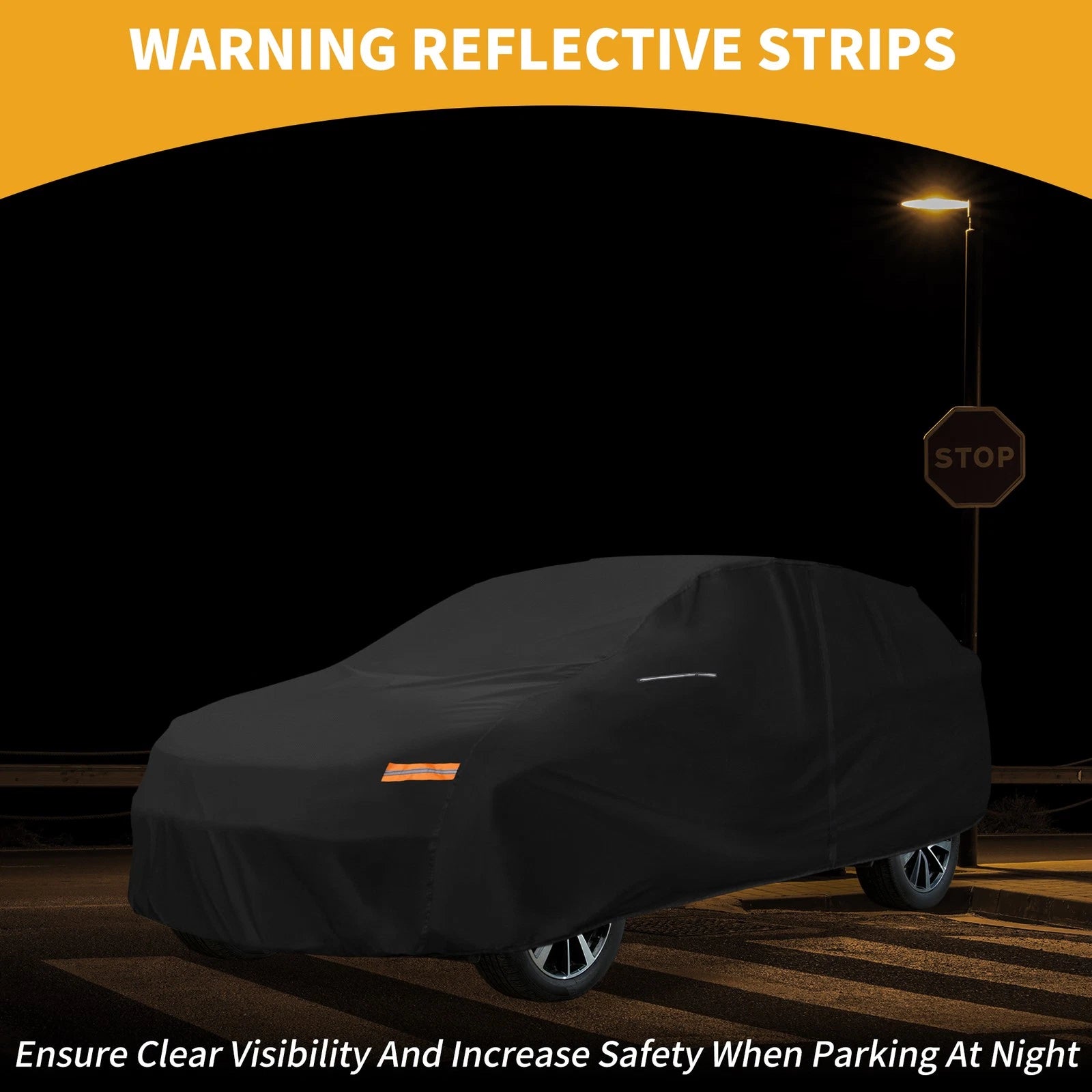 Waterproof Car Cover for Honda CR-V (2017–2023) Black 210D-PU with Zipper