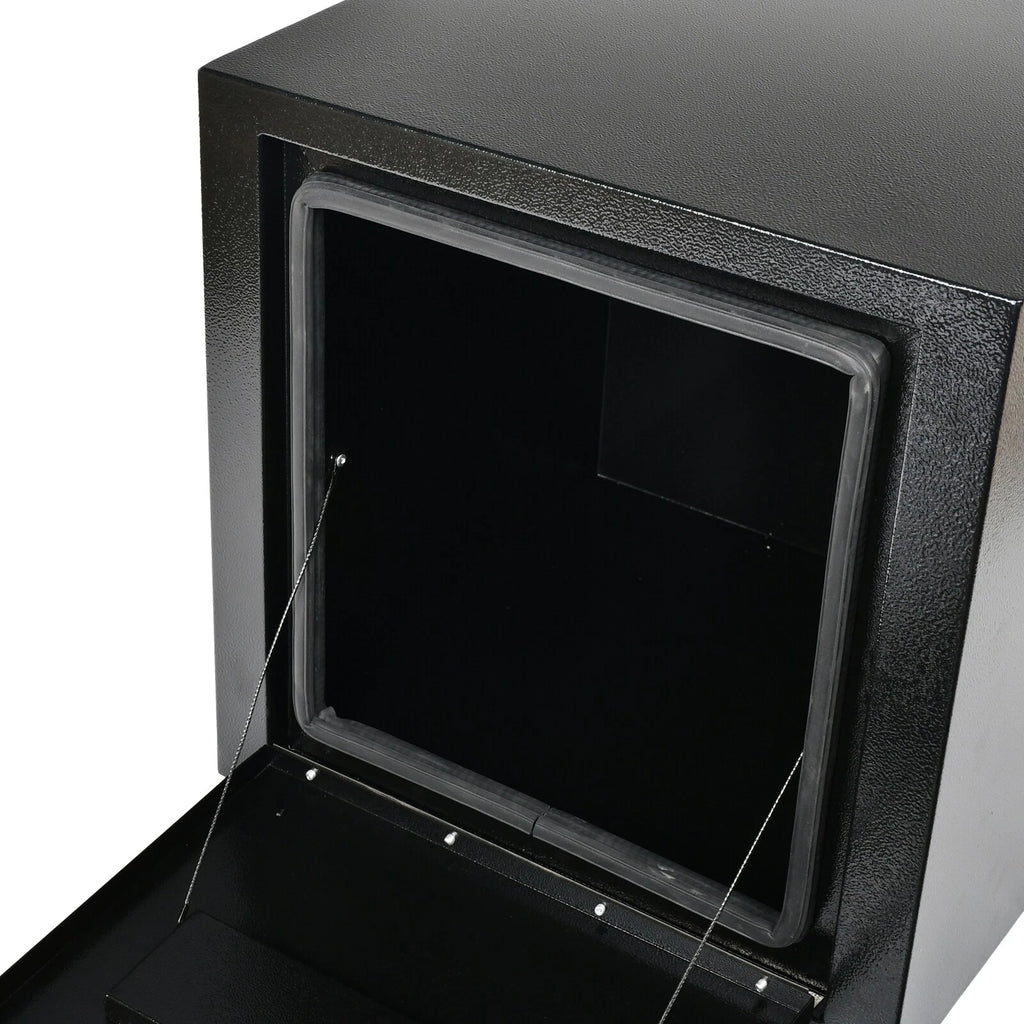 Steel Tool Box for Pickup Truck (18" x 18" x 18") - Black, Lock & Key