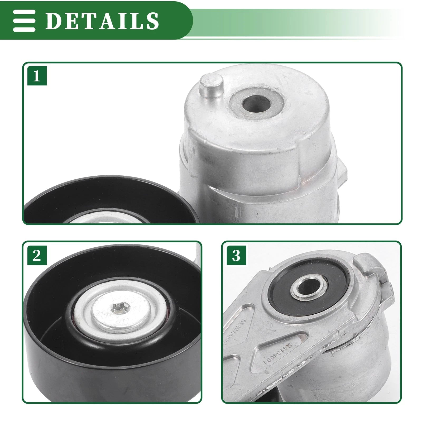 Engine Belt Tensioner Pulley Assembly for Chevrolet Equinox (2018–2019) No.24104891