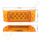 2X 6.1" Amber LED Rectangle Side Marker Lights Waterproof